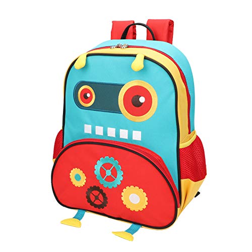 yodo Little Kids School Bag Pre-K Toddler Backpack - Name Tag and Chest Strap, Robot