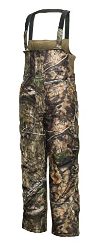 ScentLok Alpha Elite Waterproof Insulated Camo Hunting Bibs, Hunting Clothes for Men (Large, Mossy Oak Country DNA)