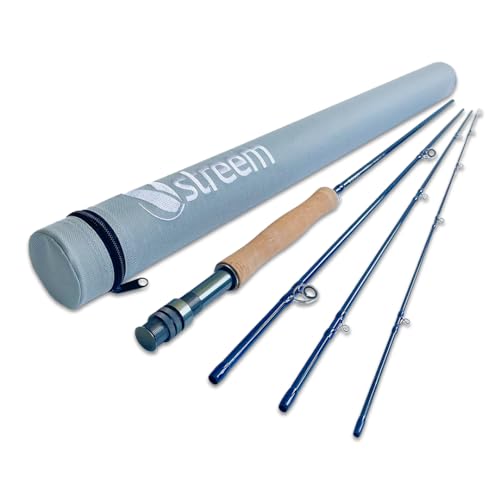 STREEM Outdoors Brook Series Fly Fishing Rod (9ft 5wt) Medium-Fast Action 4 Piece with Protective Case