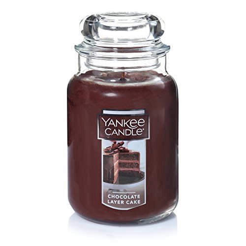 Yankee Candle Chocolate Layer Cake Scented, Classic 22oz Large Jar Single Wick Candle, Over 110 Hours of Burn Time