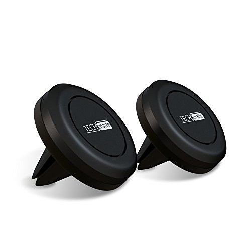 TechMatte Magnetic Car Phone Mount (2-Pack) - Universal Air Vent Magnetic Phone Mount Holder (2-Pack, Black)