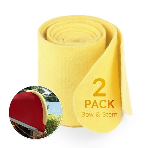 Kevlar Felt Skid Plates for Canoes - Excellent Cut & Abrasion Resistance, Protect Bow & Stern, Kayak Accessory for Canoe & Boat Protection | 2 Pieces