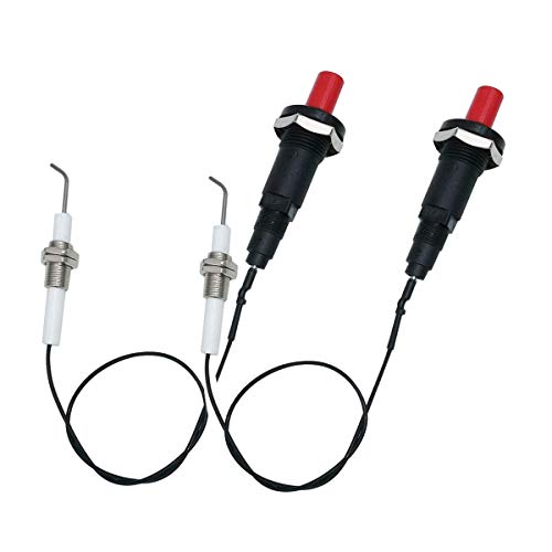 MENSI 11.8” Long Propane Push Button Piezo Igniter Kit Gas Grill/Range/Heater/Stove Spaker Generator Ignition Set 2Pcs/Lot