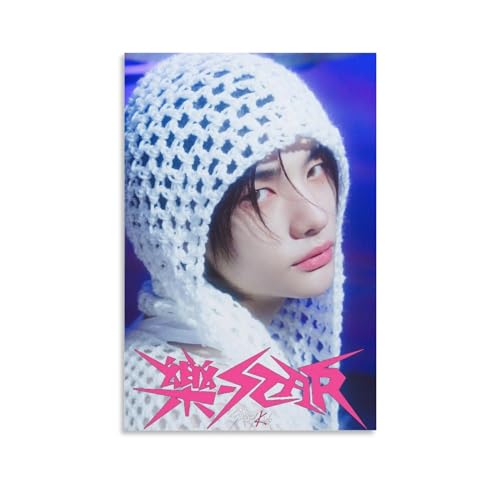 Korean Idol Stray Kids Hyunjin Poster Kpop Rock 樂 Star Version 3 Teaser Images Poster Decorative Painting Canvas Wall Art Living Room Posters Bedroom Painting 08x12inch(20x30cm)