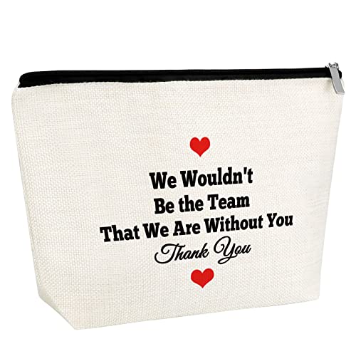 Thank You Gift for Team Leader Manager Supervisor Coach Appreciation Gift for Women Makeup Bags Boss Gift Leader Cosmetic Bag Birthday Retirement Gift Leaving Going Away Gift for Coworker Leader Boss
