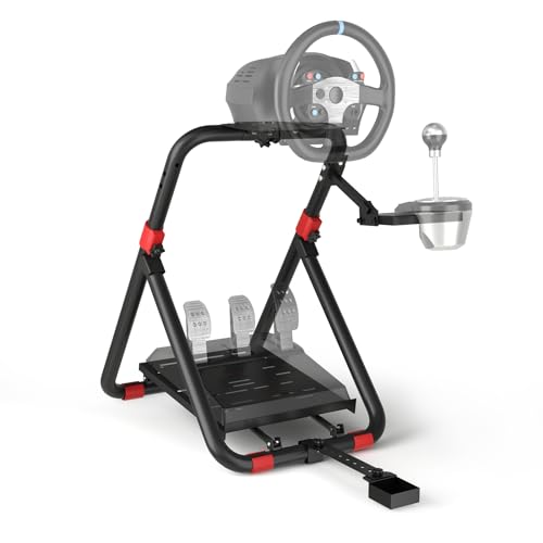 DIWANGUS Racing Wheel Stand with SeatLink Part Foldable Steering Wheel Car Simulator Adjustable Sim Racing for Logitech G29 G920 G923 G27 G25 for T248X T248 T300RS T150 458 TX Xbox PS4 PS5 Accessories
