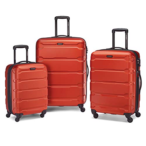 Samsonite Omni PC Hardside Expandable Luggage with Spinner Wheels, 3-Piece Set (20/24/28), Burnt Orange