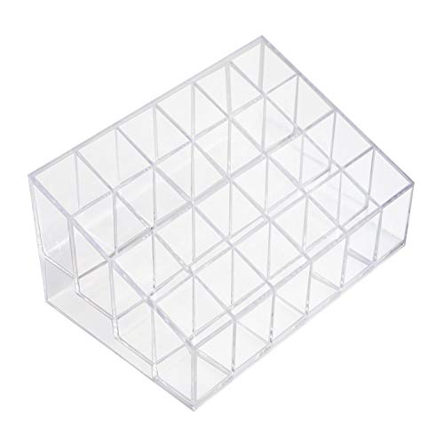 Super Z Outlet Transparent Cosmetic Makeup Organizer for Lipstick, Brushes, Bottles, and More. Clear Case Display Rack Holder