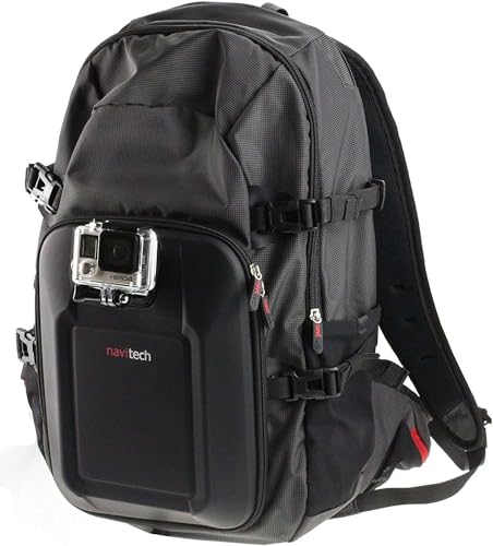 Navitech Action Camera Backpack with Integrated Chest Strap Compatible with The Innovv C1 | C2 | C3 | C4 Mini Action Cam