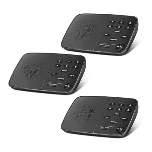 Hosmart Intercoms Wireless for Home, Full Duplex Wireless Intercom System for Business, Room to Room Intercom Two Way Real-time Intercom with 1200 Feet Range (3 Stations)
