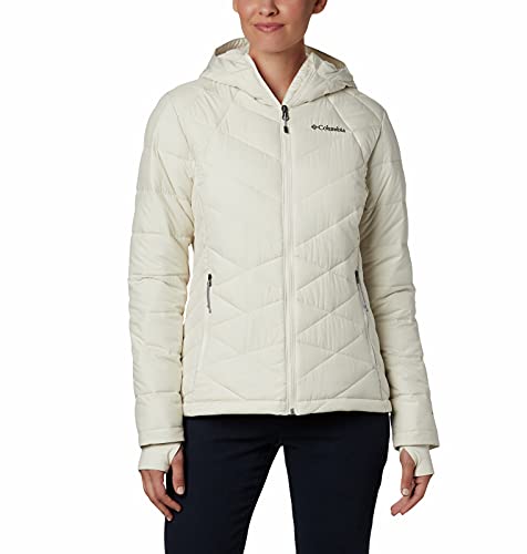Columbia Women's Standard Heavenly Hooded Jacket, Chalk, X-Large