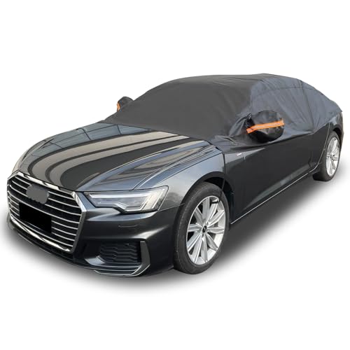 AMBARI Car Windshield Cover for Ice and Snow, Car Window Cover for Car Windshield, Frost Guard Windshield Car Cover for Snow, Car Window Covers Windshield Snow Guard, PEVA Black Sedan.