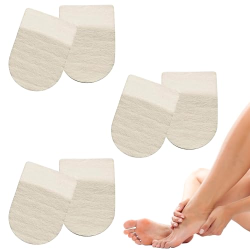 Hapad Heel Pads, Achilles Inserts, Heel Cushion Pads - 2-1/2 x 5/16 (WxH) Pack of 3 Pairs of Hapad Heel Cushion Pads