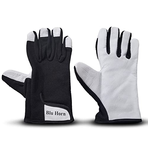 BLU HORN Gardening Gloves from (M to 3XL) Size for Men and Women (Medium, Black)