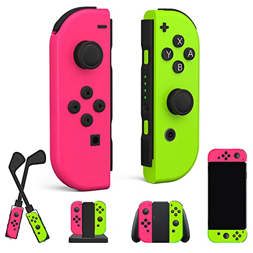 FRGDOT Joycon Controller for Switch,Joy Cons for Switch Controllers,Left Right Wireless Remote Replacement for Switch Joycons Support Dual Vibration/6-Axis Gyro/Wake-up