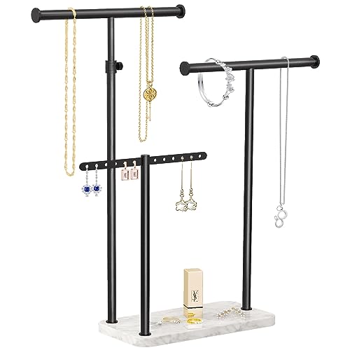 Gypie Jewelry Holder Organizer, Marble Jewelry Holder Necklace Stand, Earring Bracelet Ring Small Holder Storage For Girls Women