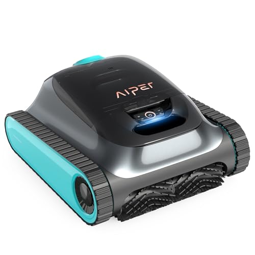 (2024 New) AIPER Scuba S1 Cordless Robotic Pool Cleaner, Wall Climbing Pool Robot Vacuum, WavePath Navigation 2.0 with Periodic Cleaning, Last 150 Minutes for In-ground Pools up to 1600 Sq.ft (Blue)