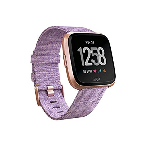 Fitbit Versa Special Edition Smart Watch, Lavender Woven, One Size (S & L Bands Included)
