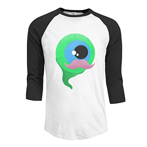 Men's Septiplier Eyestache 3/4 sleeves shirts L Black cool