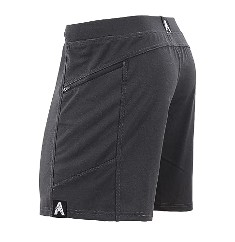 Anthem Athletics Hyperflex 7 Inch Men's Workout Shorts - Zipper Pocket Short for Running, Athletic & Gym Training - Volcanic Black G2 - Medium