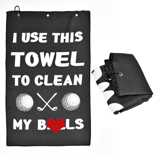 Golf Gifts for Men, Golf Accessories for Men Women Dad Husband, Stocking Stuffers for Men, White Elephant Gifts for Golf Fan, Funny Golf Towel Gifts for Christmas Birthday Valentines Day Fathers Day