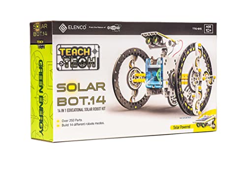 Teach Tech SolarBot.14, Transforming Solar Robot Kit, STEM Learning Toys for Kids 10+