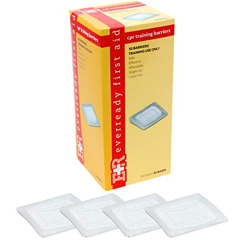 Ever Ready First Aid Latex Free CPR Training Practice Manikin Face Shields - 50 Pack