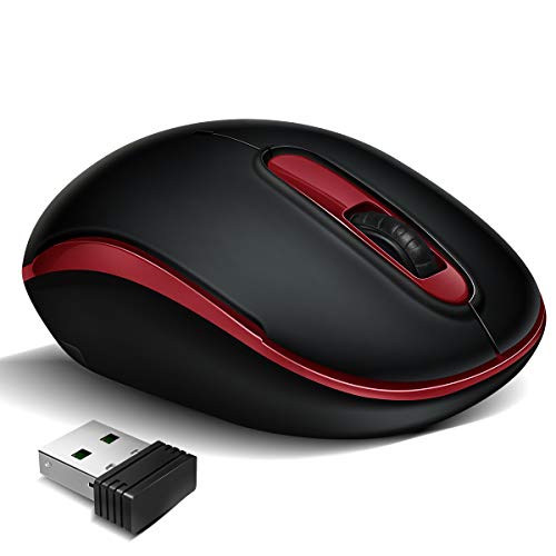 Computer Wireless Mouse, 2.4G Slim Portable Laptop Mice Optical Mouse with USB Nano Receiver DPI 1200- Fit Your Hand Nicely, for Laptop, MacBook, Desktop, PC, Notebook - Silver