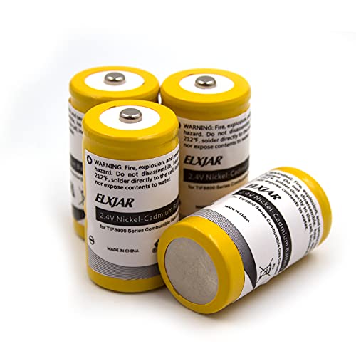 YUTSUJO (4-Pack) 2.4V 800mAh 405421 Gas Meter Battery for Combustible Gas Detector, Replacement for Interstate : ANIC0286 NABC 405421100, TIF: 8800A 8806A 8850 8900A NP-545, Saft: 405421