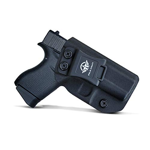 POLE.CRAFT IWB Kydex Holster Fits: Glock 43 / Glock 43X - Inside Waistband Carry Holster for G43 G43X (Black, Right Hand Draw)