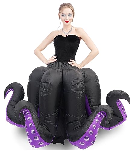 Inflatable Costume Adult Octopus Costume Women Octopus Halloween Blow Up Costumes for Womens Cartoon Cosplay Party