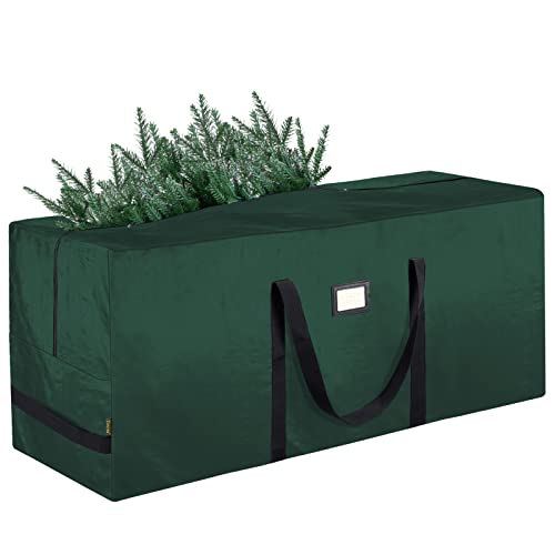 BALEINE 7.5 ft Christmas Tree Storage Bag, Heavy Duty Extra Large Artificial Christmas Tree Bag with Reinforced Handles and Dual Zippers Wide Opening (Green, 7.5 ft)