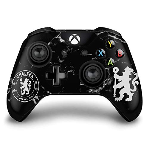 Head Case Designs Officially Licensed Chelsea Football Club Black Marble Mixed Logo Vinyl Sticker Gaming Skin Decal Cover Compatible with Xbox One S/X Controller