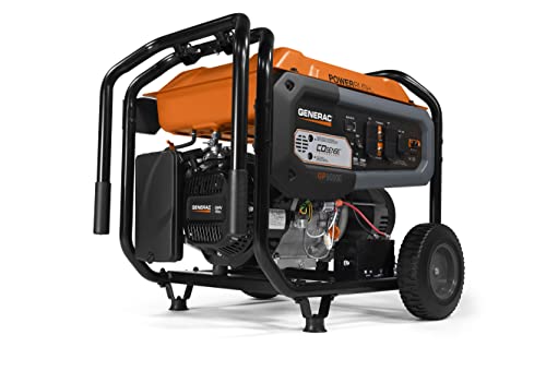 Generac 7676 GP8000E 8,000-Watt Gas-Powered Portable Generator - Electric Start with COsense Technology - Durable Design and Reliable Power for Emergencies and Recreation - CARB Compliant