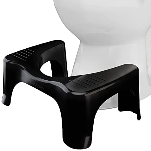 Squatty Potty The Original Bathroom Toilet Stool, Curve Lightweight with Sleek and Modern Design, Black, 7'