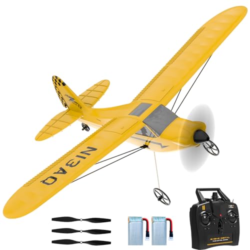 28℃ RC Plane 3 Channel Remote Control Airplane Trainer Airplane Sport Cub S2 with Propeller Saver&Xpilot Stabilization System,One-Key U-Turn Easy to Fly for Kids and Adults, Yellow (761-14 RTF)