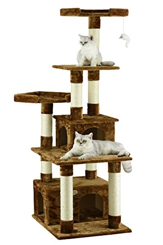 Go Pet Club Cat Condo, 67-Inch, Brown