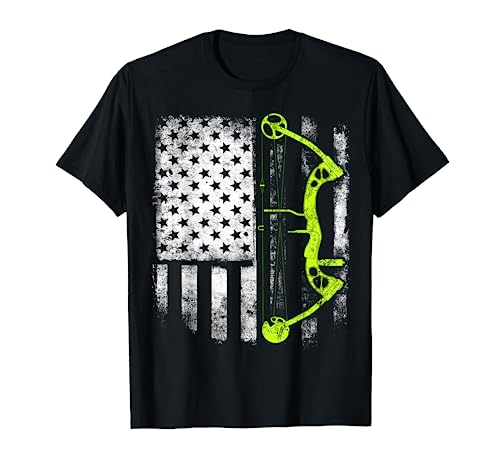 Archery Compound Bow USA Flag Shirt