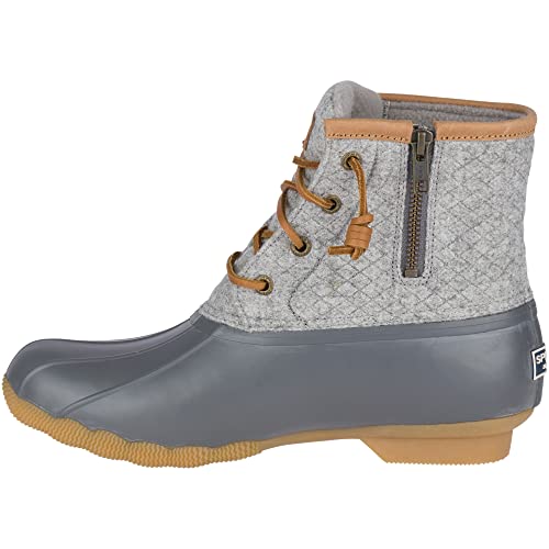 Sperry Womens Saltwater Emboss Wool Boots, Dark. Grey, 8