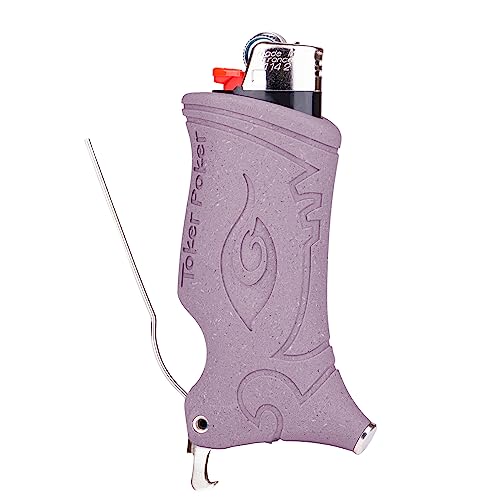 Toker Poker Bottle Opener - Plum, Lighter Case Multi Tool for Camping and Other