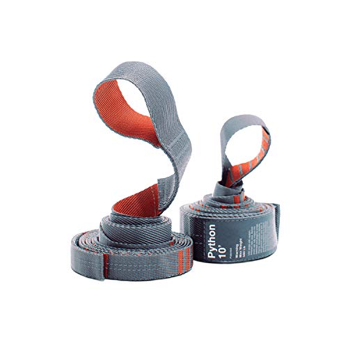 KAMMOK: Python 10' Tree Friendly Hammock Straps | Woven, No-Stretch, Knotless, Durable (Lightweight & Compact: Perfect for Hiking, Camping, Backpacking), Set of 2 w/ Stuff Sack