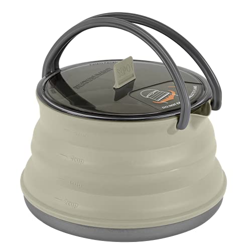 Sea to Summit X-Pot Kettle Collapsible Camping Cook Pot with Lid, 1.3 Liter, Sand