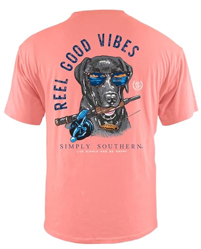 Simply Southern Reel Good Vibes - Fish Dog - Adult T-Shirt