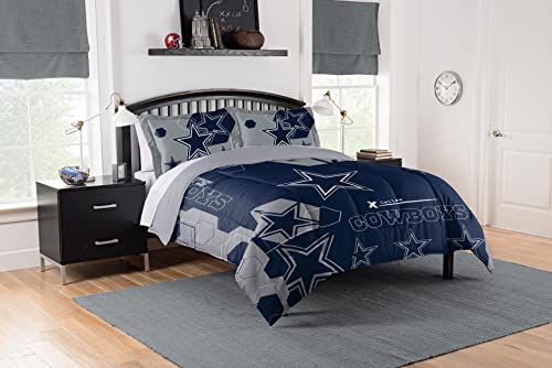 Northwest The Company NFL Dallas Cowboys Comforter and Sham Set, Full/Queen, Hexagon