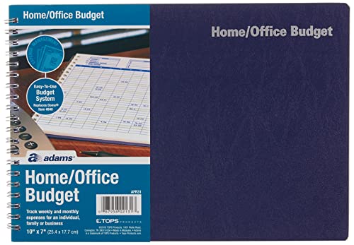 Adams Home Office Budget Book, Weekly/Monthly Format, 10 x 7 Inches, White (AFR31),ABFAFR31
