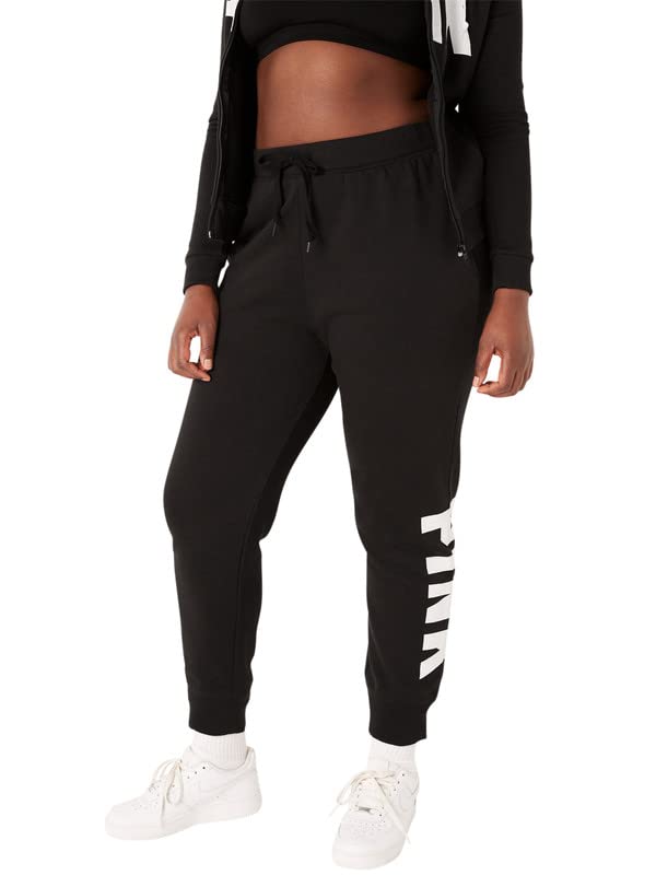 Victoria's Secret Pink Everyday Lounge Relaxed Jogger, Women's Joggers, Pure Black, L