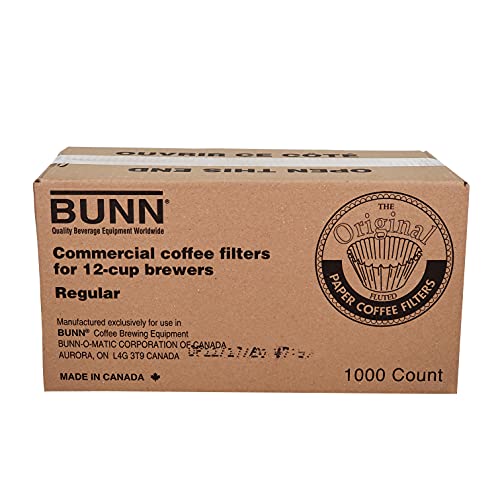 BUNN 12-Cup Commercial Coffee Filters, 1000 Count (Pack of 1), 20115.0000
