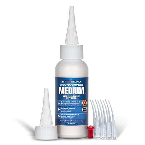 Starbond 2 oz. Medium CA Glue (Premium Cyanoacrylate Super Glue) for Quick Glue-ups, Woodworking, Woodturning, Hobby Models