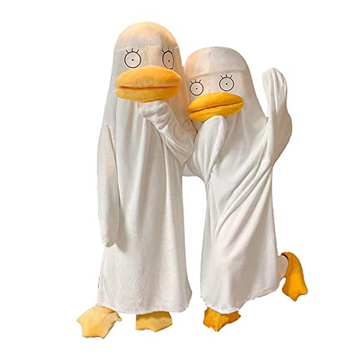 Gintama Elizabeth Duck Flannel One Piece Pajama Yellow Duck Shoes Unisex Bathrobe Blanket Funny Anime Cosplay Costume