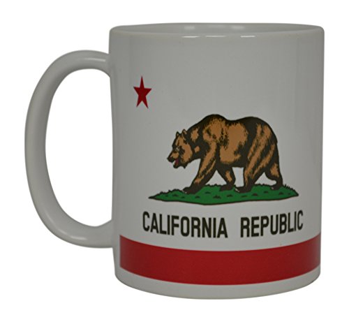 Rogue River Tactical Best Coffee Mug California State Flag Novelty Cup Great Gift Idea For Men Women CA Republic